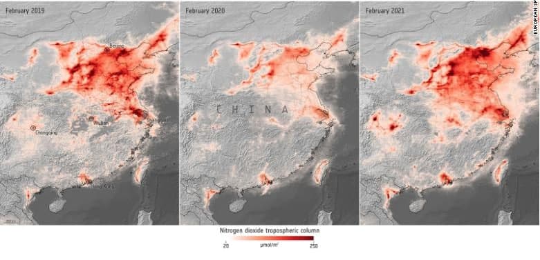 China and India pollution