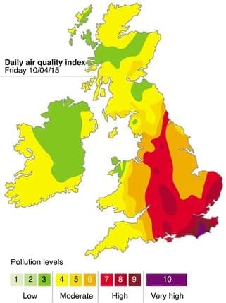 England air pollution